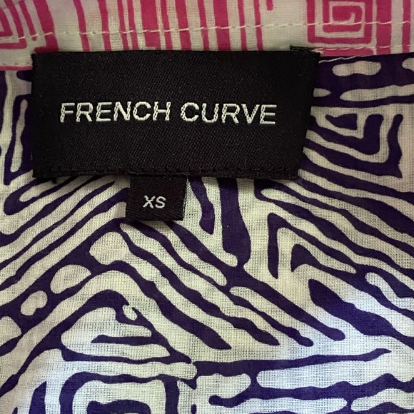 French Curve cotton blouse size XS - Picture 5 of 9